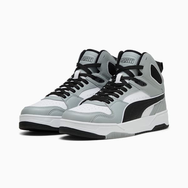 RBD Break Mid Sneakers Unisex, PUMA White-PUMA Black-Cool Mid Gray, large-ZAF