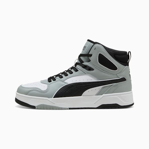 RBD Break Mid Sneakers Unisex, PUMA White-PUMA Black-Cool Mid Gray, large-ZAF