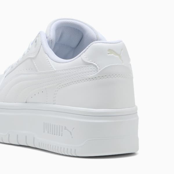 Rebound Femme Low Sneakers Women, PUMA White-Vapor Gray, large-ZAF