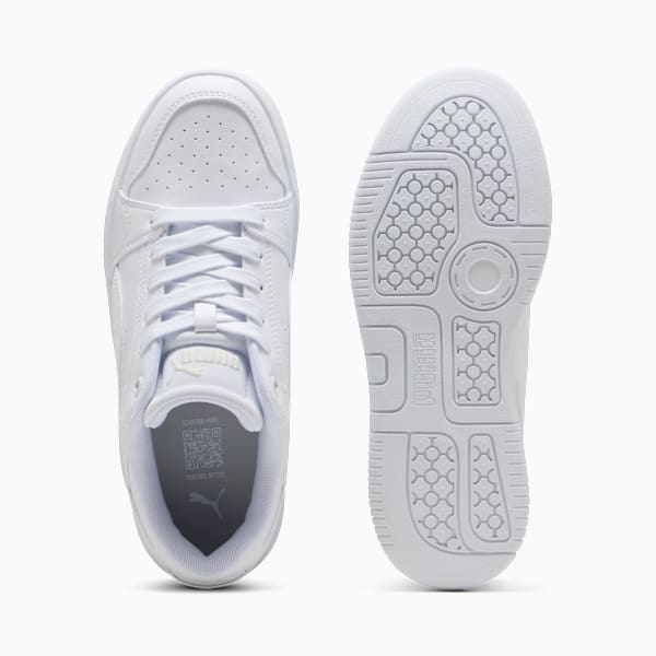 Rebound Femme Low Sneakers Women, PUMA White-Vapor Gray, large-ZAF