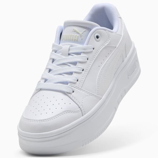 Rebound Femme Low Sneakers Women, PUMA White-Vapor Gray, large-ZAF