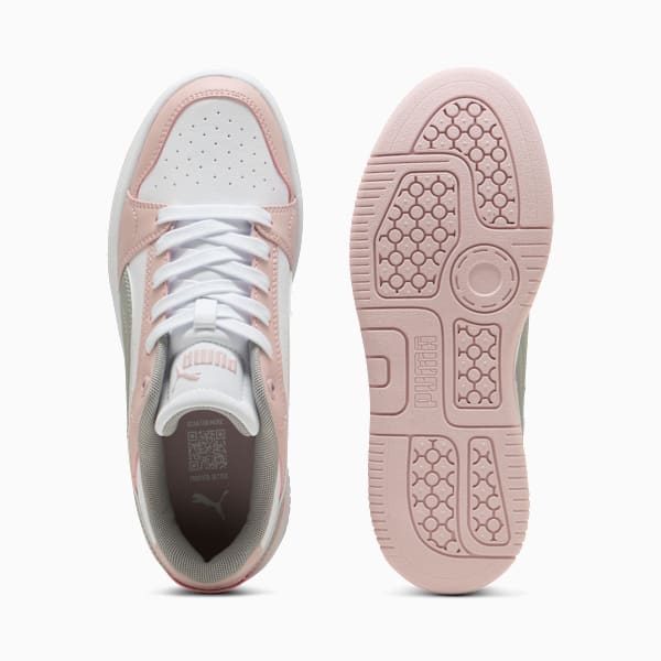 Rebound Femme Low Sneakers Women, PUMA White-Gray Echo-Mauve Mist, large-ZAF