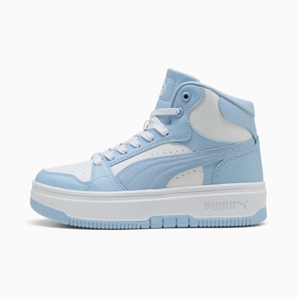 Rebound Femme Mid Sneakers Women, PUMA White-Haute Tropic, large-ZAF