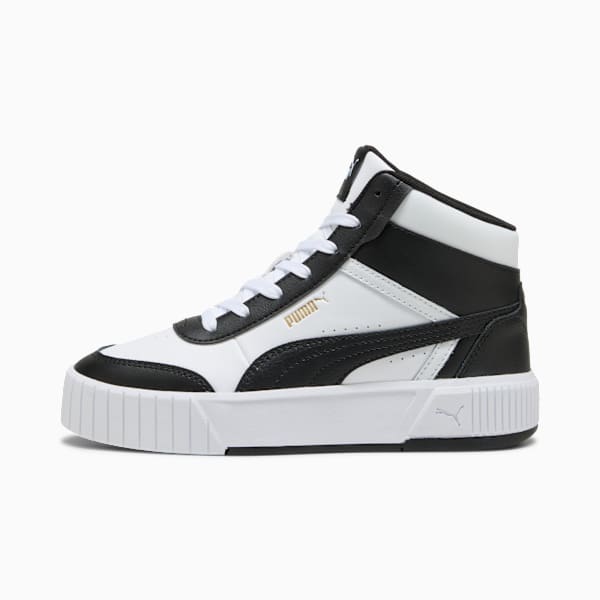 Carina Mia Mid Sneakers Women, PUMA White-PUMA Black-PUMA Gold, large-ZAF