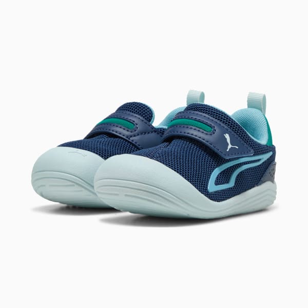 Kitten Mesh V Sneakers Toddlers, Persian Blue-Aqua-Wild Green, large-ZAF