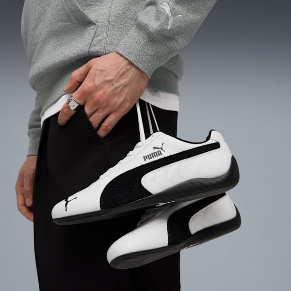 Speedcat Leather Sneakers Unisex, PUMA White-PUMA Black, large-ZAF