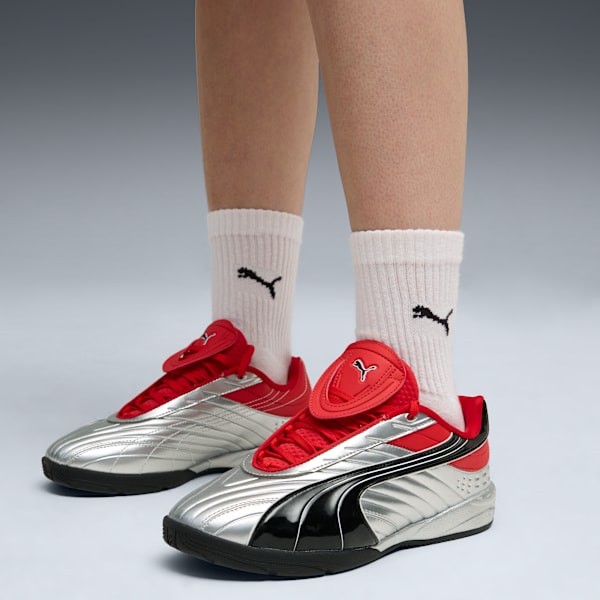 V-S2 Goalgetter Sneakers Unisex, PUMA Silver-For All Time Red, large-ZAF