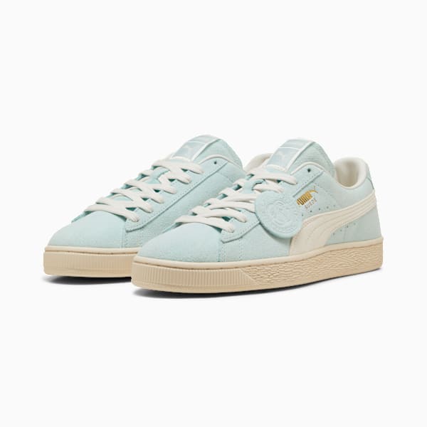 Suede Charles F. Stead II Sneakers Unisex, Green Glimmer-PUMA White, large-ZAF
