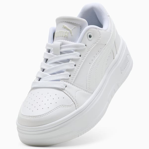 Rebound Femme Sneakers Youth, PUMA White-Vapor Gray, large-ZAF