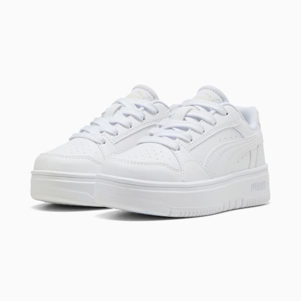 Rebound Femme Sneakers Kids, PUMA White-Vapor Gray, large-ZAF