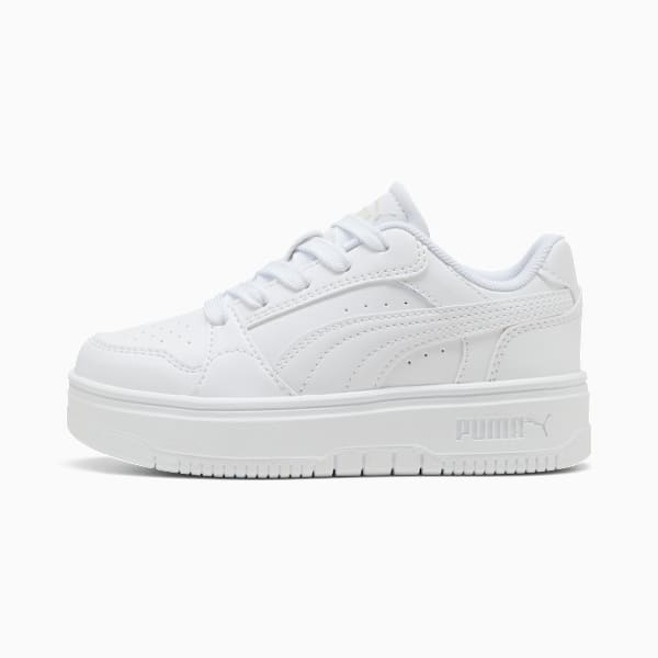 Rebound Femme Sneakers Kids, PUMA White-Vapor Gray, large-ZAF
