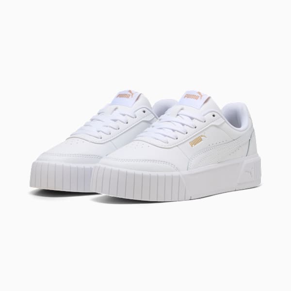 Carina Mia Sneakers Youth, PUMA White-PUMA Gold, large-ZAF