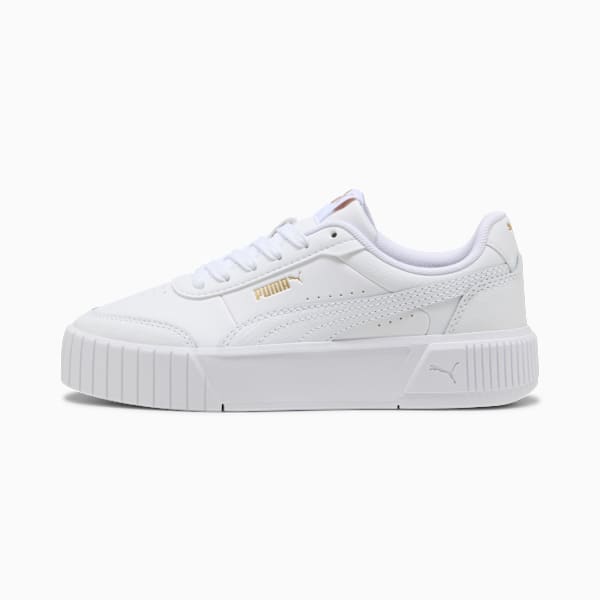 Carina Mia Sneakers Youth, PUMA White-PUMA Gold, large-ZAF