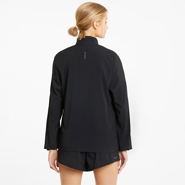 Campera de running de tejido plano Favourite para mujer, Puma Black, large-ARG