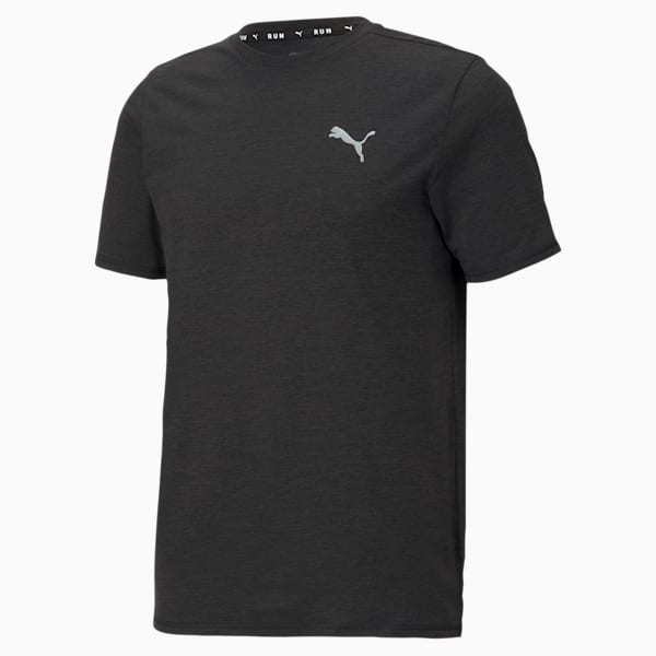 Favourite Heather Short Sleeve Men's Running Tee, Puma Black Heather, large-ZAF