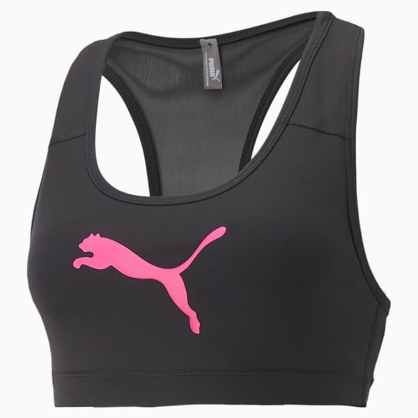 Mid Impact 4Keeps Training Bra, Puma Black-Sunset Pink Cat, large-ZAF