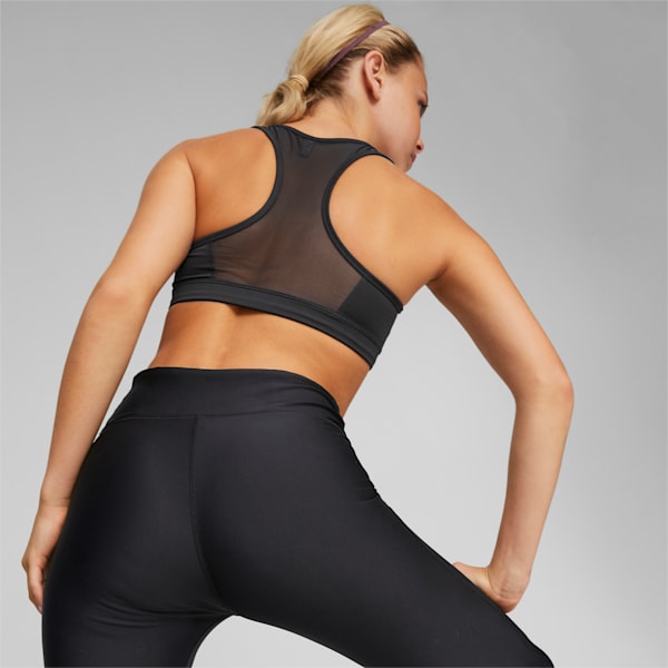 Mid 4Keeps Graphic  Training Bra, Puma Black-Safari Glam Cat, large-ZAF