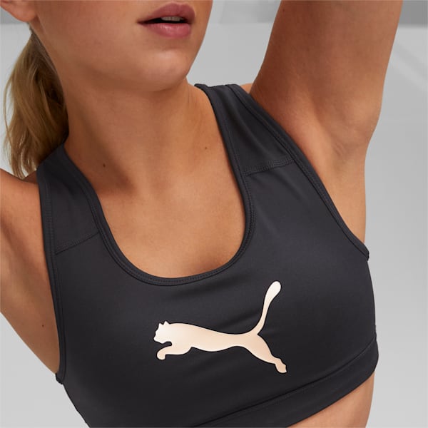 Mid 4Keeps Graphic  Training Bra, Puma Black-Safari Glam Cat, large-ZAF