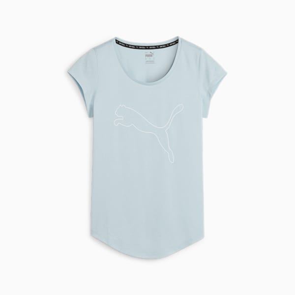 Performance Heather Cat Training Tee Women, Turquoise Surf Heather, large-ZAF