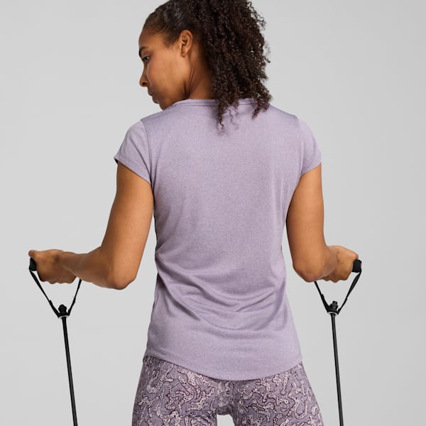 Performance Heather Cat Training Tee Women, Pale Plum Heather, large-ZAF