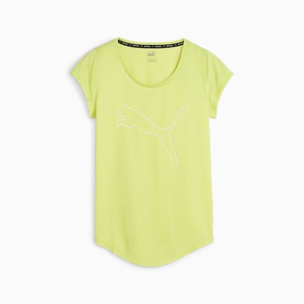 Performance Heather Cat Training Tee Women, Lime Pow Heather, large-ZAF