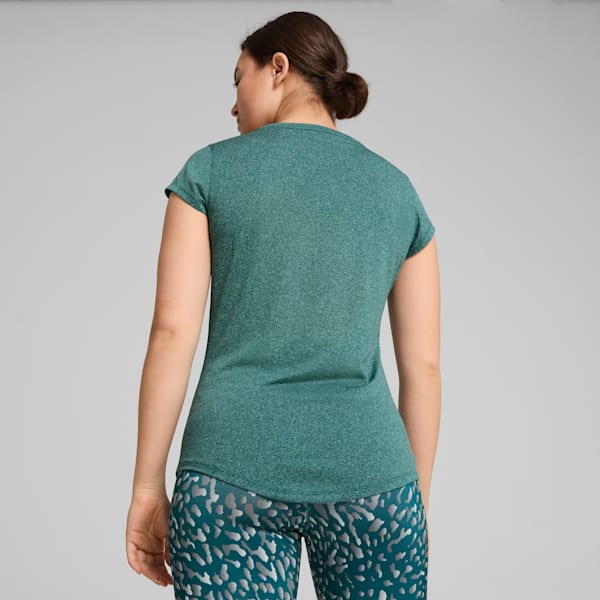 Performance Heather Cat Training Tee Women, Cold Green Heather, large-ZAF