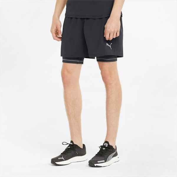 Shorts Hombre Graphic 2-In-1 5” Running, Puma Black-Puma Black, large-MEX