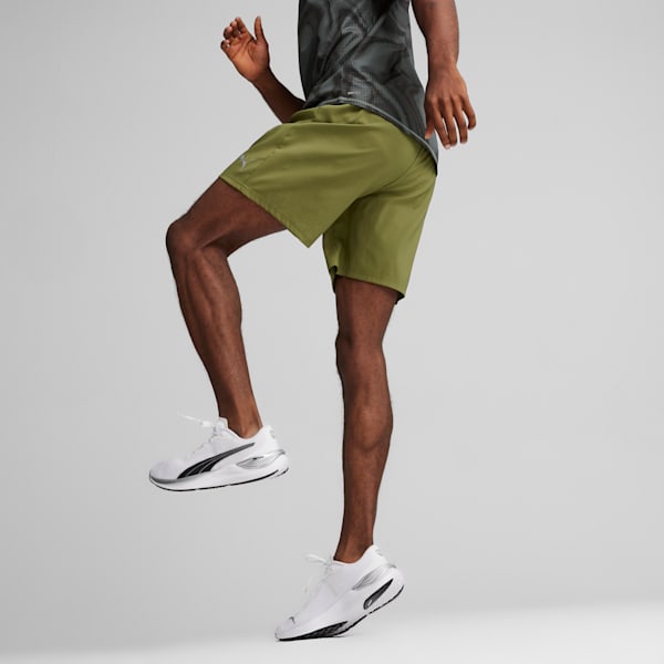 Favourite 2-in-1 Men's Running Shorts, Olive Green, large-MEX