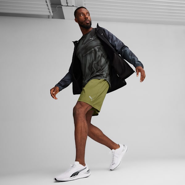 Favourite 2-in-1 Men's Running Shorts, Olive Green, large-MEX