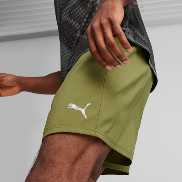 Favourite 2-in-1 Men's Running Shorts, Olive Green, large-MEX
