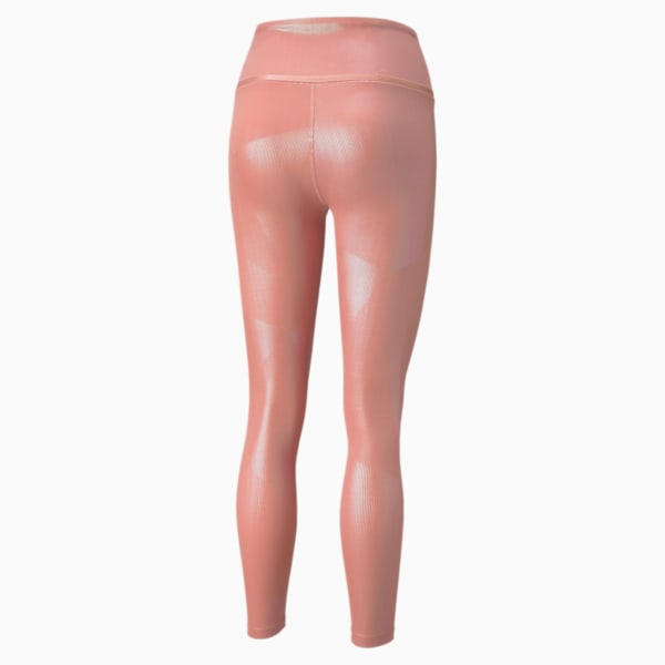 Stardust High Waist Printed 7/8 Women's Training Leggings, Rosette-iridescent print, large-ZAF