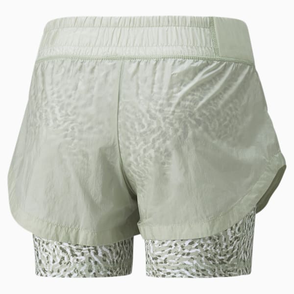 Marathon 2-in-1 Woven Women's Running Shorts, Spring Moss, large-ZAF