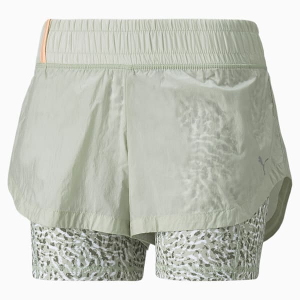 Marathon 2-in-1 Woven Women's Running Shorts, Spring Moss, large-ZAF