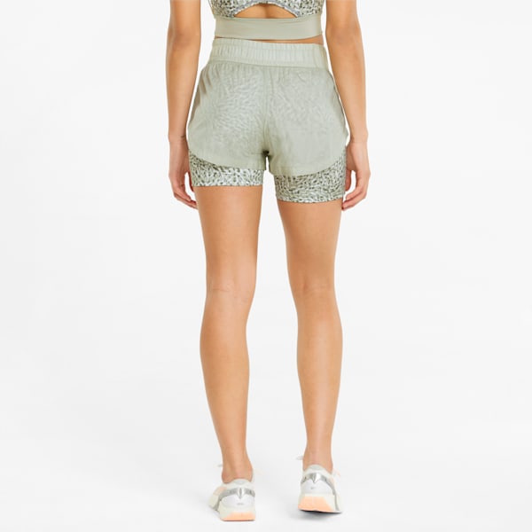 Marathon 2-in-1 Woven Women's Running Shorts, Spring Moss, large-ZAF