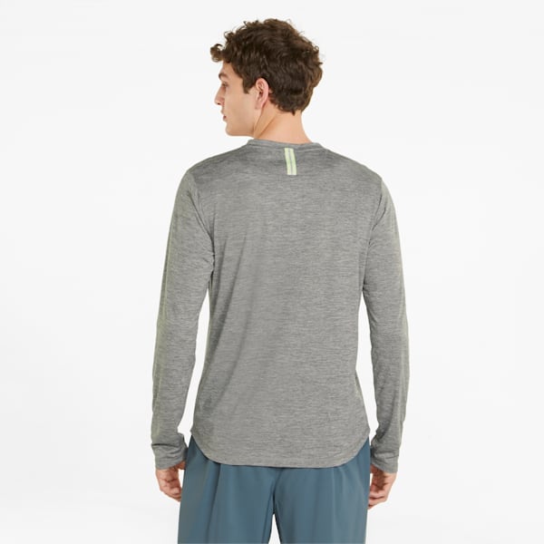 Long Sleeve Men's Running Tee, Medium Gray Heather, large-ZAF