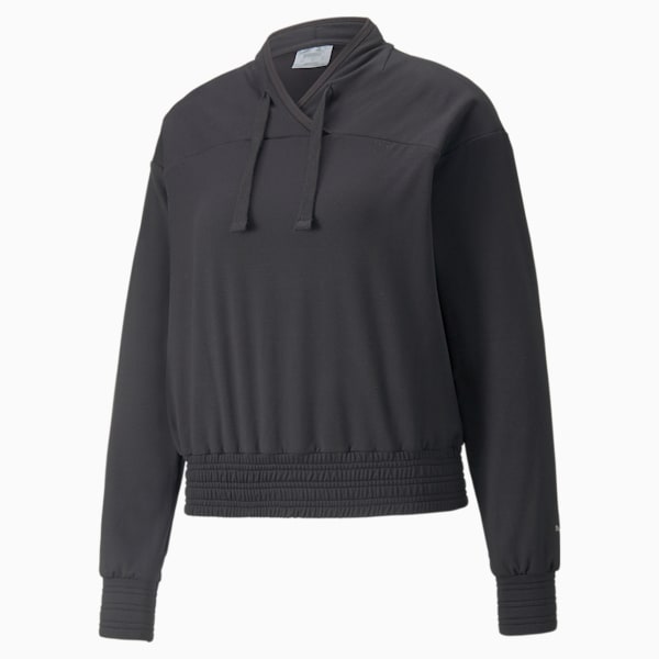 Fashion Luxe Cloudspun Women's Training Sweatshirt, Puma Black, large-ZAF