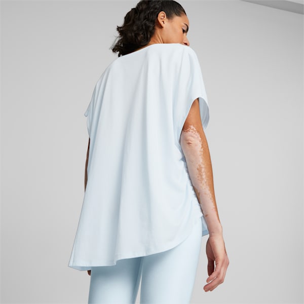 Studio Foundation Women's Training Tee, Icy Blue Heather, large-ZAF
