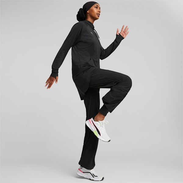 Modest Activewear Wide Leg Training Pants Women, Puma Black, large-ZAF