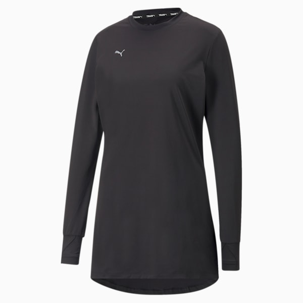 Modest Activewear Long Sleeve Training Tee Women, Puma Black, large-ZAF