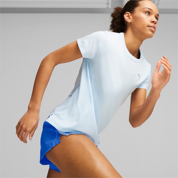 Remera Favourite jaspeada de running para mujer, Icy Blue Heather, large-ARG