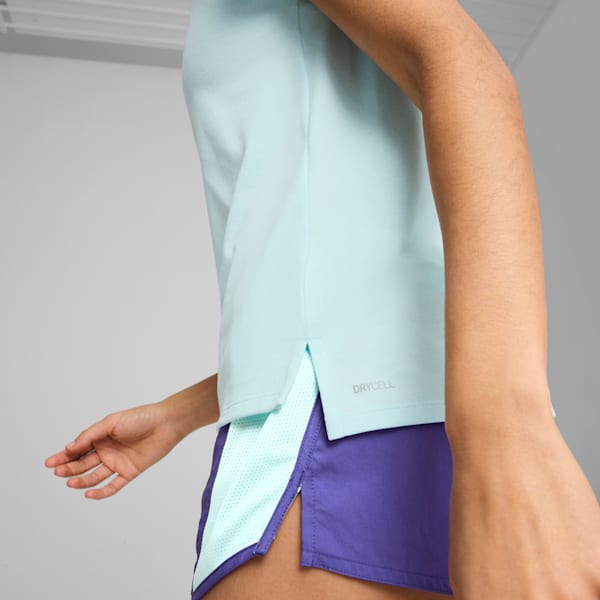 Remera Favourite jaspeada de running para mujer, Nitro Blue Heather, large-ARG