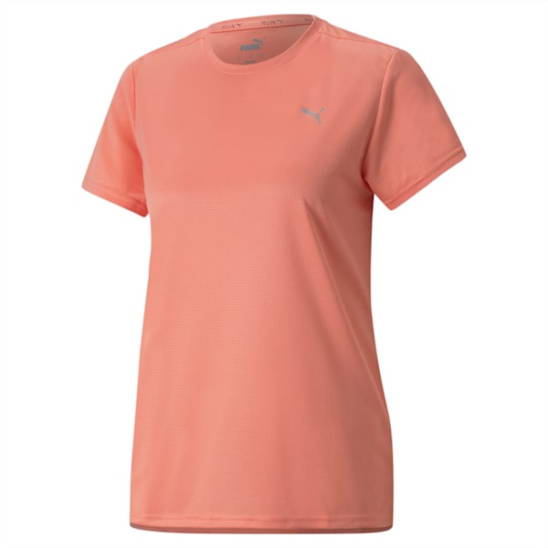 Remera Favourite jaspeada de running para mujer, Carnation Pink, large-ARG