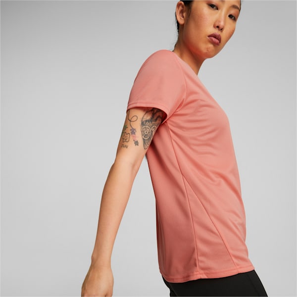 Remera Favourite jaspeada de running para mujer, Carnation Pink, large-ARG