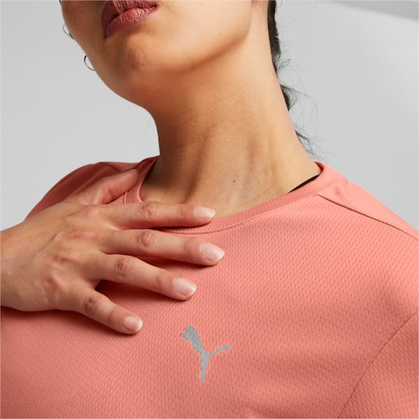 Remera Favourite jaspeada de running para mujer, Carnation Pink, large-ARG
