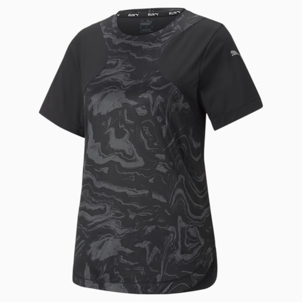 Remera de running para mujer Run Graphic, Puma Black, large-ARG