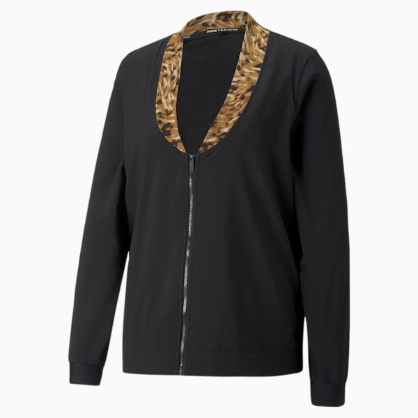 Safari Glam Training Jacket Women, Puma Black, large-ZAF