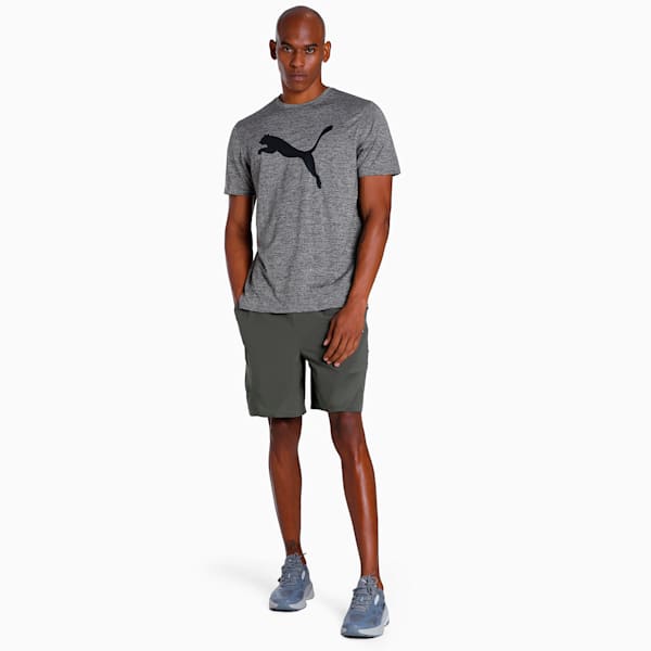 Favourite Heather Cat Training Tee Men, Medium Gray Heather-Black cat, large-MEX