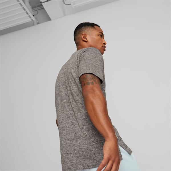 Favourite Heather Cat Training Tee Men, Medium Gray Heather-Black cat, large-MEX