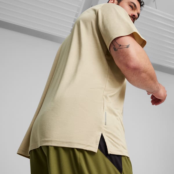 Favourite Heather Cat Training Tee Men, Putty Heather, large-ZAF