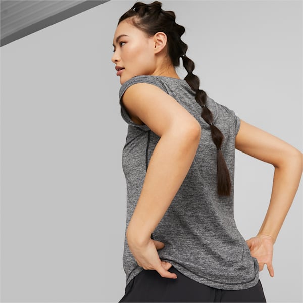 Favourite Heather Cat Training Tee Women, Puma Black Heather, large-ZAF